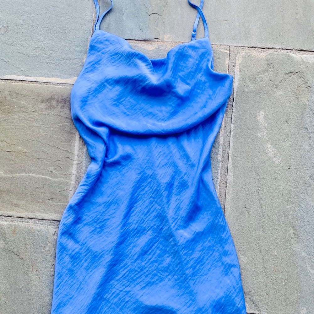 Mini satin lavender dress!